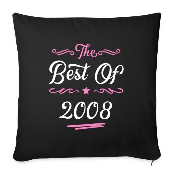 2008 best of - Sofa pillowcase 17,3'' x 17,3'' (45 x 45 cm) - black - Front