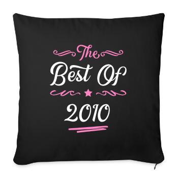 2010 best of - Sofa pillowcase 17,3'' x 17,3'' (45 x 45 cm) - black - Front