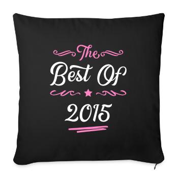 2015 best of - Sofa pillowcase 17,3'' x 17,3'' (45 x 45 cm) - black - Front