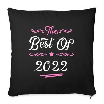 2022 best of - Sofa pillowcase 17,3'' x 17,3'' (45 x 45 cm) - black - Front