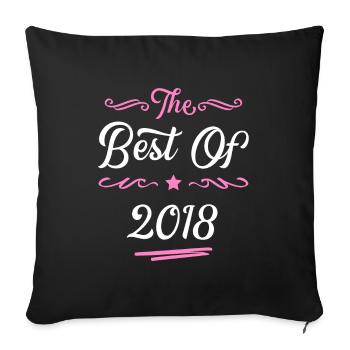 2018 best of - Sofa pillowcase 17,3'' x 17,3'' (45 x 45 cm) - black - Front