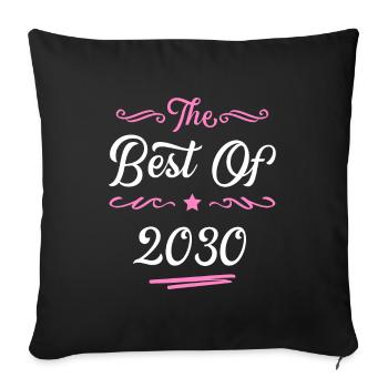 2030 best of - Sofa pillowcase 17,3'' x 17,3'' (45 x 45 cm) - black - Front