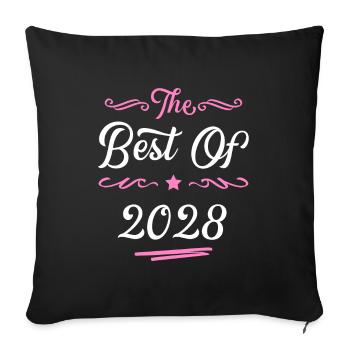 2028 best of - Sofa pillowcase 17,3'' x 17,3'' (45 x 45 cm) - black - Front