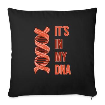 C’EST DANS MON ADN Jambon Bacon Bacon - Housse de coussin décorative 45 x 45 cm - noir - Devant