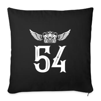 54 Couronne de numéros - Housse de coussin décorative 45 x 45 cm - noir - Devant