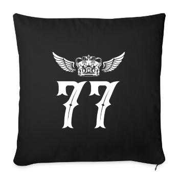 77 Couronne de numéros - Housse de coussin décorative 45 x 45 cm - noir - Devant
