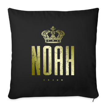 Noah - Sofa pillowcase 17,3'' x 17,3'' (45 x 45 cm) - black - Front