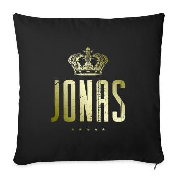 Jonas - Housse de coussin décorative 45 x 45 cm - noir - Devant