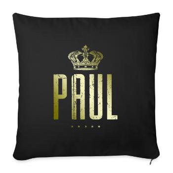 Paul - Sofa pillowcase 17,3'' x 17,3'' (45 x 45 cm) - black - Front