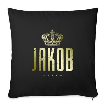 Jacob - Sofa pillowcase 17,3'' x 17,3'' (45 x 45 cm) - black - Front