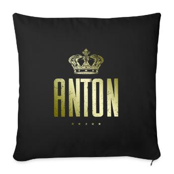 Anton - Housse de coussin décorative 45 x 45 cm - noir - Devant