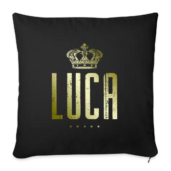 Luca - Sofa pillowcase 17,3'' x 17,3'' (45 x 45 cm) - black - Front