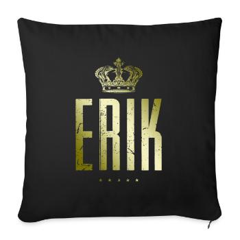 Erik - Housse de coussin décorative 45 x 45 cm - noir - Devant