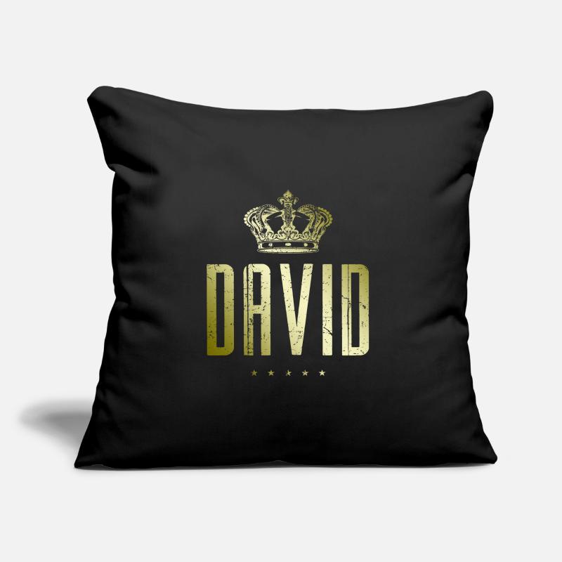 David Housse de coussin décorative 45 x 45 cm