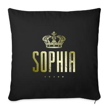 Sophia - Sofa pillowcase 17,3'' x 17,3'' (45 x 45 cm) - black - Front