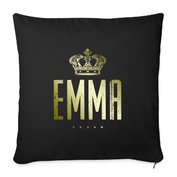 Emma - Sofa pillowcase 17,3'' x 17,3'' (45 x 45 cm) - black - Front