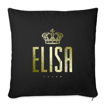 ELISA - Sofa pillowcase 17,3'' x 17,3'' (45 x 45 cm) - black - Front