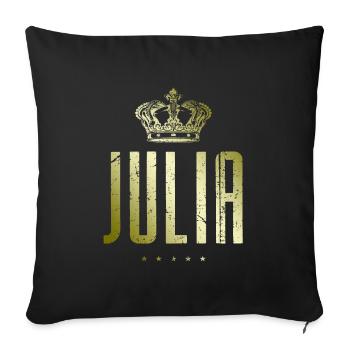 Julia - Sofakissenbezug 45 x 45 cm - Schwarz - Vorne