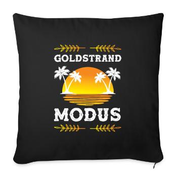 Mode Sables dorés - Housse de coussin décorative 45 x 45 cm - noir - Devant