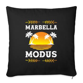 Marbella Mode - Sofa pillowcase 17,3'' x 17,3'' (45 x 45 cm) - black - Front