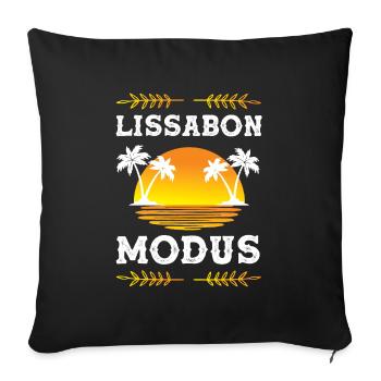 Lisbon Mode - Sofa pillowcase 17,3'' x 17,3'' (45 x 45 cm) - black - Front