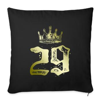 29 Couronne numérique - Housse de coussin décorative 45 x 45 cm - noir - Devant