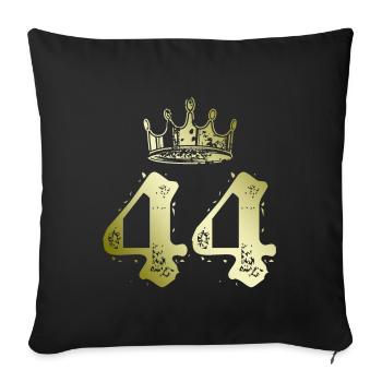 44 Couronne de numéros - Housse de coussin décorative 45 x 45 cm - noir - Devant