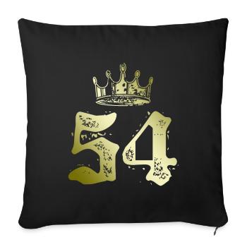 54 Couronne de numéros - Housse de coussin décorative 45 x 45 cm - noir - Devant