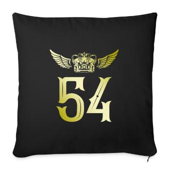 54 Couronne de numéros - Housse de coussin décorative 45 x 45 cm - noir - Devant