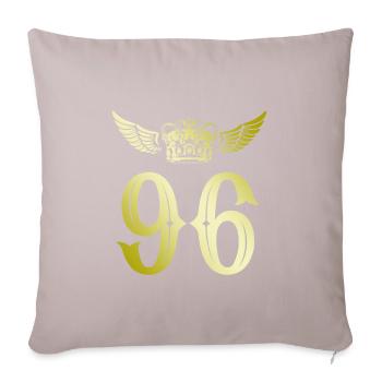 96 Couronne numérique - Housse de coussin décorative 45 x 45 cm - taupe clair - Devant