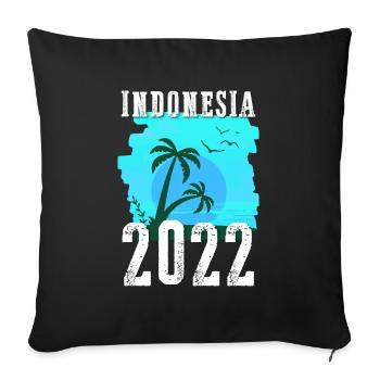Indonesia 2022 Palm Trees - Sofa pillowcase 17,3'' x 17,3'' (45 x 45 cm) - black - Front
