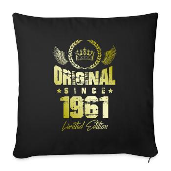Édition limitée 1961 - Housse de coussin décorative 45 x 45 cm - noir - Devant