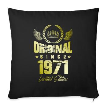 1971 limited edition - Sofa pillowcase 17,3'' x 17,3'' (45 x 45 cm) - black - Front
