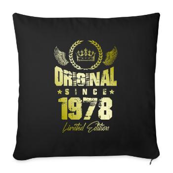 1978 limited edition - Sofa pillowcase 17,3'' x 17,3'' (45 x 45 cm) - black - Front
