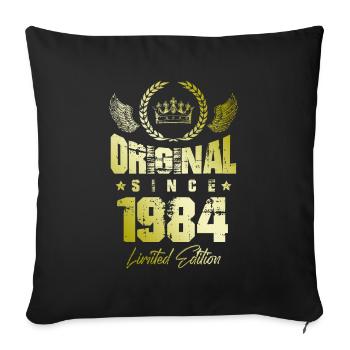 Édition limitée 1984 - Housse de coussin décorative 45 x 45 cm - noir - Devant
