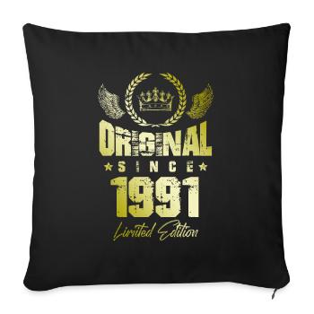 1991 limited edition - Sofa pillowcase 17,3'' x 17,3'' (45 x 45 cm) - black - Front
