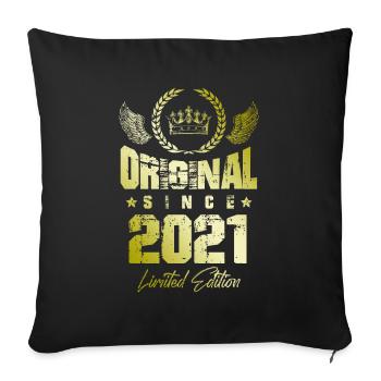 2021 limited edition - Sofa pillowcase 17,3'' x 17,3'' (45 x 45 cm) - black - Front