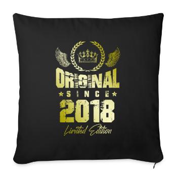 2018 limited edition - Sofa pillowcase 17,3'' x 17,3'' (45 x 45 cm) - black - Front