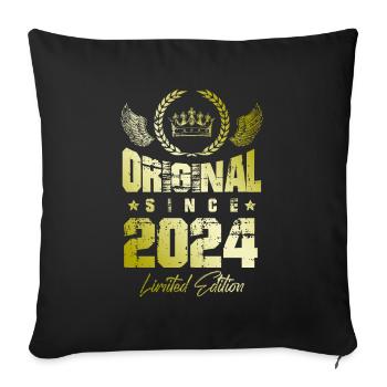 Édition limitée 2024 - Housse de coussin décorative 45 x 45 cm - noir - Devant