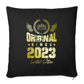 Édition limitée 2023 - Housse de coussin décorative 45 x 45 cm - noir - Devant