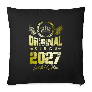 Édition limitée 2027 - Housse de coussin décorative 45 x 45 cm - noir - Devant