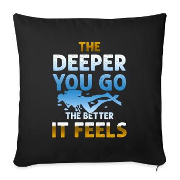 deep sea diving - Sofa pillowcase 17,3'' x 17,3'' (45 x 45 cm) - black - Front