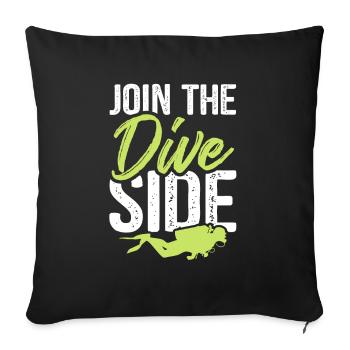 plongeurs plongeurs - Housse de coussin décorative 45 x 45 cm - noir - Devant
