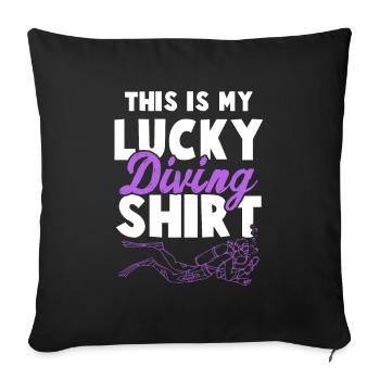 chemise de plongée plongeur - Housse de coussin décorative 45 x 45 cm - noir - Devant