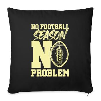 saison de football - Housse de coussin décorative 45 x 45 cm - noir - Devant