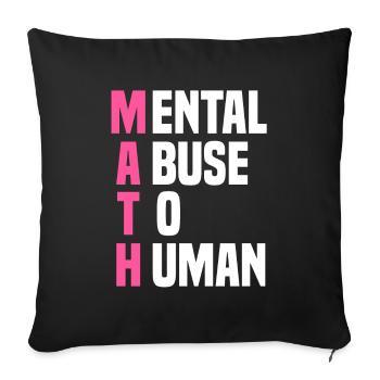 mathematics - Sofa pillowcase 17,3'' x 17,3'' (45 x 45 cm) - black - Front