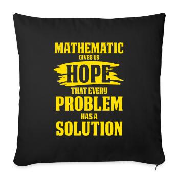 mathematics - Sofa pillowcase 17,3'' x 17,3'' (45 x 45 cm) - black - Front