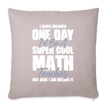 professeur de mathématiques mathématiques - Housse de coussin décorative 45 x 45 cm - taupe clair - Devant