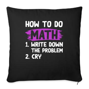 mathematik problem - Sofakissenbezug 45 x 45 cm - Schwarz - Vorne