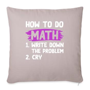 mathematics problem - Sofa pillowcase 17,3'' x 17,3'' (45 x 45 cm) - light taupe - Front